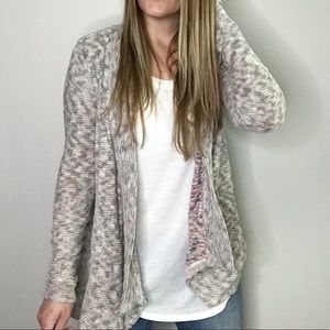 AMERICAN EAGLE AEO pink multi knit open front cardigan size XS